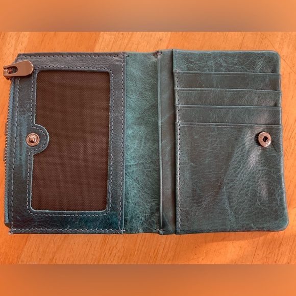 Men’s RFID wallet teal blue with air tag slot NWOT - Picture 7 of 10